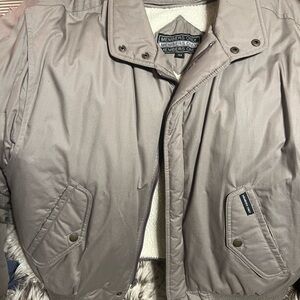 Members Only Taupe Bomber Jacket w/ zip out lining-Sz 44